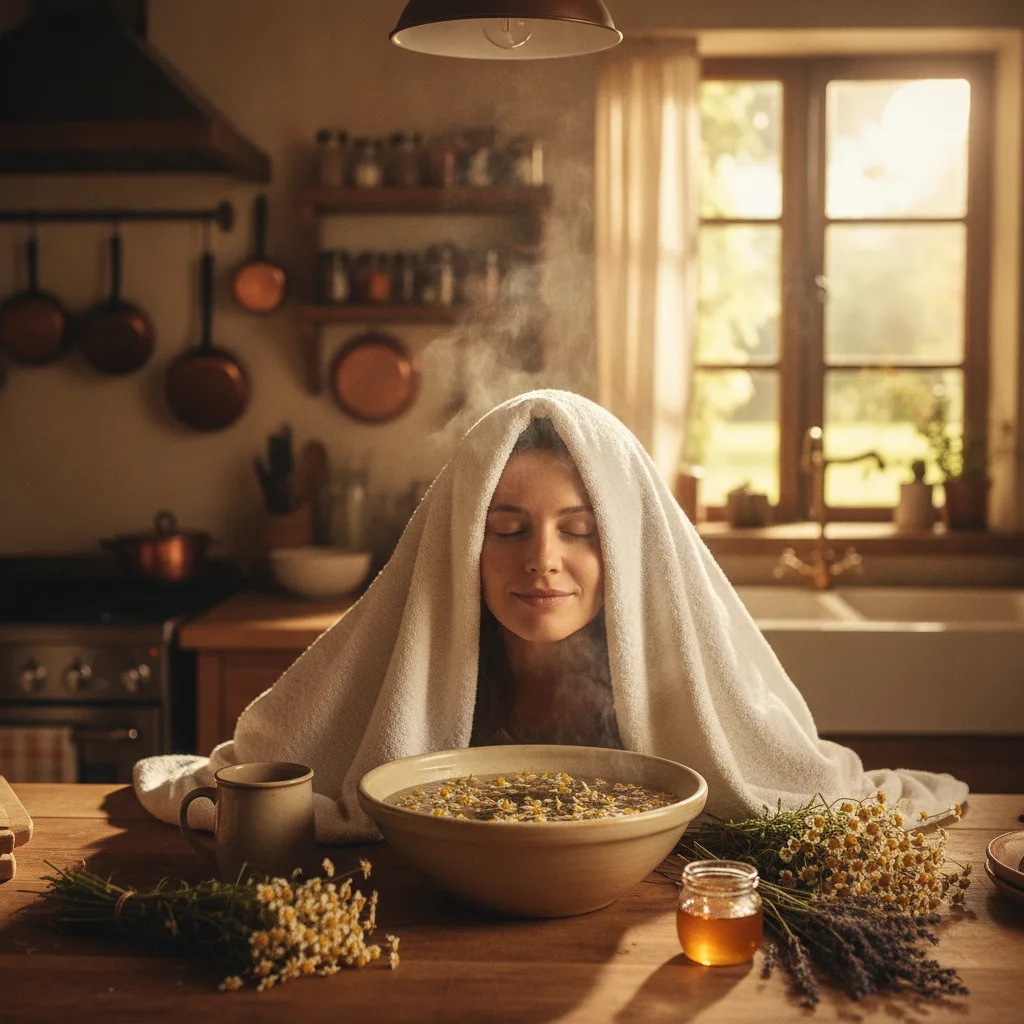 Chamomile & lavender facial steam